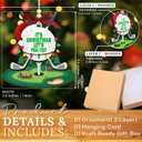 3 x HEXMOZ Golf Christmas Ornaments 2025 - Christmas Golf Gifts for Men - Golfing Gifts for Golfers, Players, Fans - Cool Sports Present Ideas, Holiday Tree Decorations - Wood Xmas Ornaments (Golf Let's Par Tee)