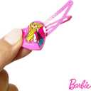 3 x Barbie Accessories for Girls 6 Piece Toy Jewelry Box Set with 2 Rings, 2 Bead Bracelets, and Snap Hair Clips Ages 3+