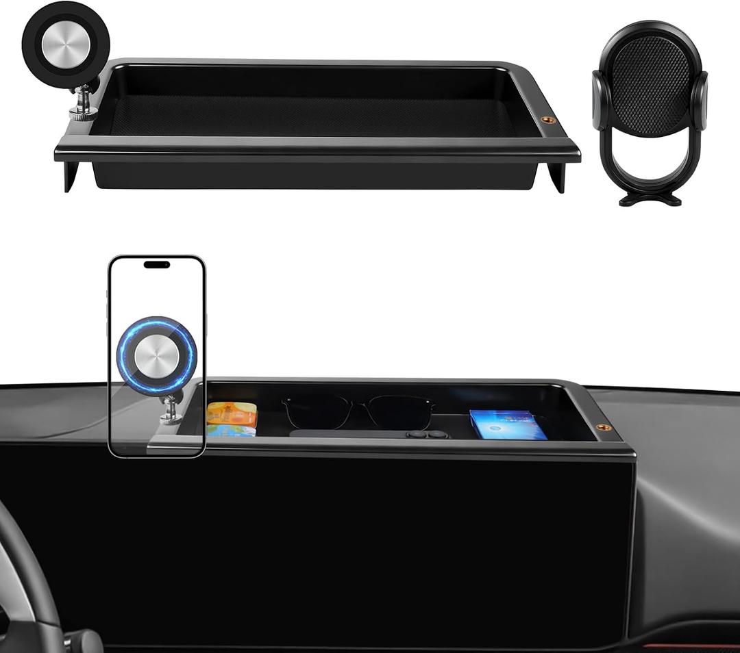 Karltys Upgraded 360 Rotation Magnetic Phone Holder Organizer for Kia K4 2025 2026 Accessories, [Screen Organizer & Magnetic] Phone Mount for Kia K4