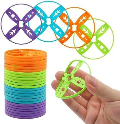 Outside Toys for Kids Ages 4-8, 28 Pack Flying Discs Supplement Set - Compatible with Most Handheld and Foot-Powered Flying Disc Toys, Includes 4 Vibrant Colors, Must-Have for Flying Disc Enthusiasts