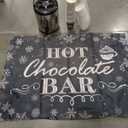 Sliner 103 Pcs Hot Chocolate Stand Bar Supplies Kit Include 1.3 Gallon Hot Cocoa Drink Dispenser, Banner Sign, Tablecloth, 100 Disposable Paper Cups with Lids for Christmas Winter Party(Black) 