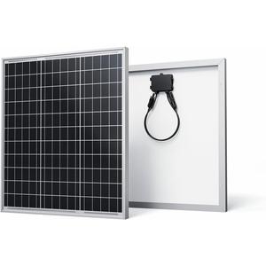 Renogy Solar Panel 50 Watt 12 Volt, High-Efficiency 50W Solar Panel Monocrystalline PV Module Power Charger for RV Marine Rooftop Farm Battery and Other Off-Grid Applications