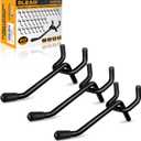 ELEAD 60-Piece 2 Inch Extra Thick Pegboard Hooks, Heavy Duty Peg Board Organizer Accessories, Peg Board Tool Hangers Fit for 1/4" Pegboard Hanging Tools Garage, Workshop, and Craft Storage