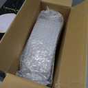 Nervure 100Pcs White and Gold Plastic Plates - 7.5inch Gold Disposable Plates - Heavyweight Plastic Dessert Plate for Wedding & Party & Mothers Day