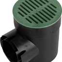 NDS 50, 6 In. Round Grate Drain Cover, Connects to Speed-D Catch Basin Drain,Drain Pipes & Fittings, for Small Lawns, Landscaping, and Patios,Green