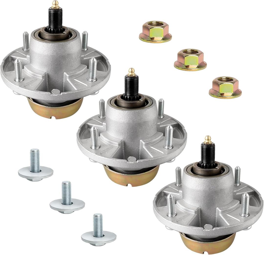 AM144377 Deck Spindle Assembly Fit for John Dee re Mower, AM124498 Spindle Compatible with John Dee re X530 X300 X540 Z425 LT133 LT155 LT166 LX280 Mower, Replace AM135349 AM131680 AM144377, 3 Pack