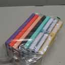 POPRUN A5 Lined Journal Notebooks, 8 Pack Leather Hardcover Thick Notebook for Writing, Business Work, Travel, School, College, 5.5 x 8.3 inch, 240 Pages Classic Ruled Journals Notepad, Multicolored (Black,Purple,Red,Yellow,Green,Pink,Blue,Turquoise)