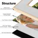 8x10 Double Picture Frame with White Enamel Finish, Gold Edge Metal Hinged Photo Frames, Real Glass Front Velvet Back, Display for Wall and Tabletop, Ideal for Wedding Couple Family Photos