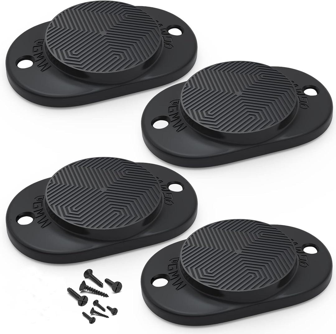 GMW Gun Magnet [2-Pack] | 30 lbs. Rating Magnetic Gun Mount | HQ Rubber Coated Gun Magnet Buckler Series for Car, Truck, Desks, Safes, and Walls | Indoor Gun Racks| Concealed Gun Holder for Handgun (Black 4 Pack)