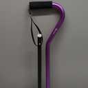 BeneCane Quad Cane Adjustable Walking Cane with Offset Soft Cushioned Handle for Men & Women Lightweight Comfortable with 4-Pronged feet for Extra Stability (puple)
