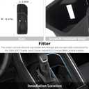 2PCS Silicone Central Console Cup Holder & Storage Mat Console Insert Organizer for 2024 2025 2026 Toyota Grand Highlander/Hybrid, Anti-Slip Waterproof Storage Accessories (Black)