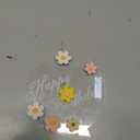 Coucoland Birthday Cake Toppers - 3D Vintage Daisy Flower Acrylic Cake Decorations for Birthday Wedding Baby Shower Supplies