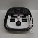 HOSPAN Collapsible Foot Spa with Heat, Bubble, Red Light, and Temperature Control, Foot Bath Massager with 8 Shiatsu Massage Rollers, Pedicure Foot Spa for Relaxation and Stress Relief, Black