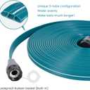 LINEX Sprinkler Soaker Hose 50 ft 2 pack for Garden Lawn Watering Hose with Hose Stakes