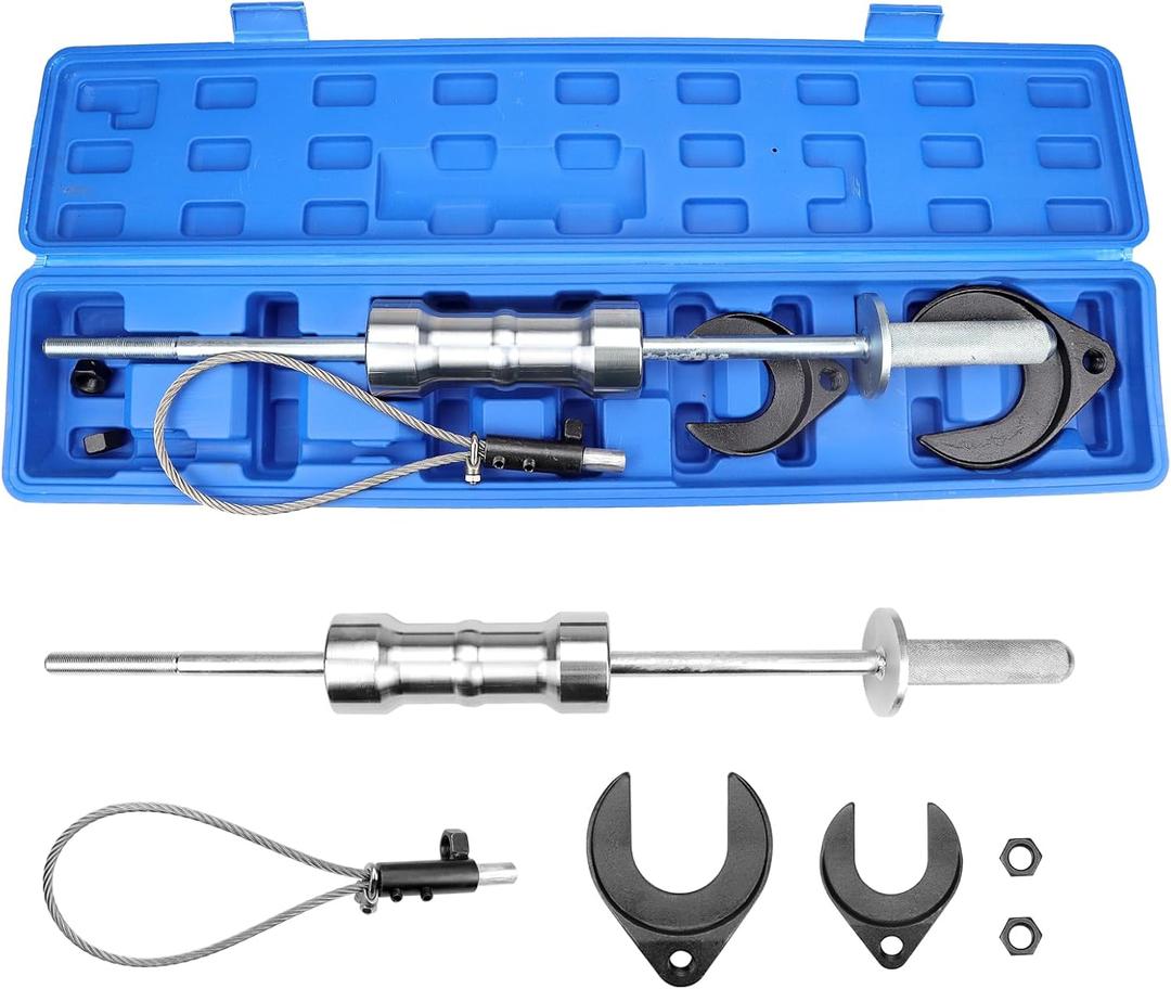 FEXON Inner CV Joint Puller Slide Hammer Front Wheel Drive Axle Half Shaft Removal Tool Kit,Heavy Duty 10 Pounds Slide Hammer 63mm 48mm CV Joint Fork Adapter Attachments