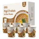 VOLO VERO High Protein (31g) Instant Ramen Soup Cup Pork Tonkotsu Flavor, Plant-Based, Vegan, Air-Dried, Non-Fried, Low Fat, Low Carb, Quick Healthy Meal, Holiday Gifts, 6 Packs (2.19 Ounce (Pack of 6)) BBD: 10/19/2026