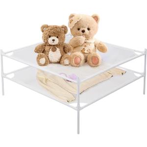 Sweater Drying Rack, 2-Layer Clothes Drying Rack Flat Mesh Stackable Laundry Drying Rack for Sweaters Socks Toys Indoor&Outdoor Use