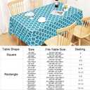 Smiry Rectangle Table Cloth Cover, Waterproof Vinyl Tablecloth with Flannel Backing for Rectangle Tables, Wipeable Spillproof Plastic Tablecloths for Dining, Camping, and Indoor (60"x120", Teal)