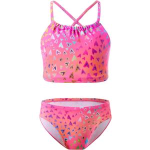 TENVDA Girls Swimsuit 2-Piece Halter Tankini Set Beach Sport Bathing Suit UPF 50+ Swimwear