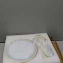 Rechargeable Wall Mounted Lighted Makeup Vanity Mirror 9 Inch Double Sided 1X 10X Magnifying Bathroom Mirror, 3 Color Lighting, Touch Screen Dimming, 360 Rotation Shaving Mirror Gold