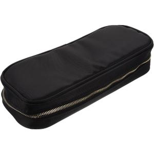 FOMIYES Portable Makeup Brush Bag Travel Makeup Brush Pouch Zipper Makeup Brush Storage Bag Black, 24.00X10.00X5.50CM, 1320H184KK