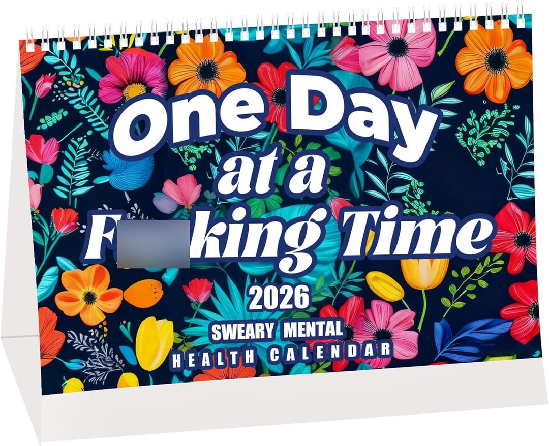 2026 Mental Health Desk Calendar, 2026 F-K it Calendar, 12 Monthly Funny Wall Calendar Sweary Mental Health Calendar Monthly Planner for Wall Decor