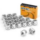 dynofit 3/16-18 Lug Nuts Compatiable with Ford Ranger Mustang Jeep Grand Cherokee Wrangler, 20pcs  Chrome Open End Wheel Nuts,for Explore Crown Victoria 5 Lug Aftermarket Wheels