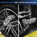 Car Wheel & Tire Brush Set, Wheel Cleaner Brush, Soft & Stiff Bristle Cleaning Brush, Wheel Brushes for Cleaning Wheels, Rim Brush for Car Body Exterior Surface, Carpet, Truck, SUV, RV, Motorcycle