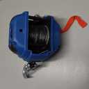 Portable Drill Winch 1000 LB Pulling Capacity with 40 Feet Alloy Steel Wire Rope | Hand Winch for Lifting & Dragging(Blue)