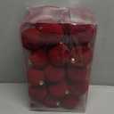 RoseCraft 28PCS Burgundy Velvet Christmas Ball Ornaments Set, 60MM/2.3Inch Shatterproof Flocked Ornament for Christmas Tree Hanging Holiday Valentine's Day Party Xmas Decorations.