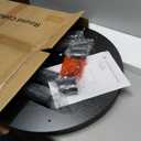 Small Round Coffee Table with Open Storage for Small Space, 23.5" Black 2-Tier Wooden Center Table for Living Room, Metal Legs, Easy to Assemble