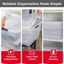 Rubbermaid Cleverstore 71 Qt Clear Storage Bins with Lids, 4-Pack, Stackable, BPA-Free, Made in USA
