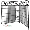 AMAGABELI Garden & Home Amagabeli 2 Pack Decorative Garden Fence Border 36in(L) x44in(H) Animal Barrier Dogs Rustproof Landscape Wrought Iron Fencing Gate Folding Patio Flower Bed Black ET043