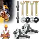 10PC Conversion Angle Grinding Adapter Connecting Rod Kit for Electric Drill, 6mm/10mm Electric Drill Angle Grinder Connecting Rod Set, Adjustable Rotary Driver Cutter Shaft Accessories (10mm)