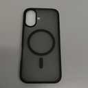 SUPFINE Magnetic for iPhone 17 Case (Compatible with MagSafe)(Military Grade Drop Protection) Translucent Matte Shockproof with Anti-Fingerprint Phone Cover,Black