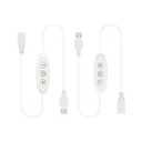 USB Dimmer Switch 2 Pack - Brightness Adjustable Inline Dimmer, 10-Speed Stepless Dimming USB Light Dimmer for 5V Single Color LED Lights (White)