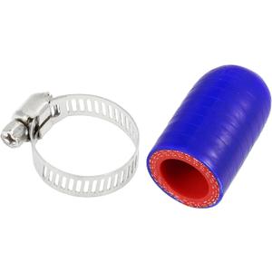 3 x X AUTOHAUX 30mm Length 16mm/0.63" ID Blue Red Reinforced Silicone End Cap