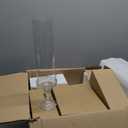 Havawish 12 Pcs Glass Candle Stick Holder 13.8 Inch Tall Hurricane Clear Holders Taper Candles Stands with Open Ended Chimney Tube for Wedding Party Decoration