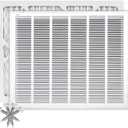 30" X 24" Return Air Filter Grille - Filter Included - Easy Plastic Tabs for Removable Face/Door - HVAC Vent Duct Cover - White [Outer Dimensions: 32.5"w X 26.5"h]