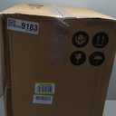 Amazon Basics Automatic Trash Can with Lid, Hands-Free, Stainless Steel, D-Shaped 80 l, 2 Bins