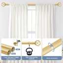 Gold Decorative Farmhouse Curtain Rods:66-120"Adjustable Heavy Duty Single Window Curtain Rod for Bedroom Living Room,Brass Gold Boho Rustic Drapery Rods with Vintage Twist Finial Easy Install