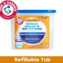 2 x Arm & Hammer Fragrance Free Refillable Moisture Absorber and Odor Eliminator 14 oz. Tub