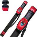 1x1 Hard cue case Pool Cue Billiard Stick Carrying Case(Holds 1 Butt/1 Shaft) (T02-Red)
