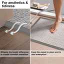 Flexible PVC Carpet Edge Trim Strip, Self-Adhesive, Cuttable Floor Transition Strip, Waterproof Edging for Rugs & Mats for High Traffic Safety, Fits Thin Carpets 5mm (0.2")-(Deep Grey - 20FT)
