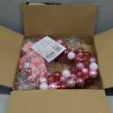 Alupssuc 14" Inch Valentine Heart Wreath with Bowknot and Lights by Battery Operated for Front Door Wall Windows Valentine's Day Wedding Party Romantic Decorations, Gifts for Her/Him/Women/Men, Red