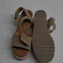 DREAM PAIRS Women's Open Toe Buckle Ankle Strap Espadrille Platform Wedge Sandals 7