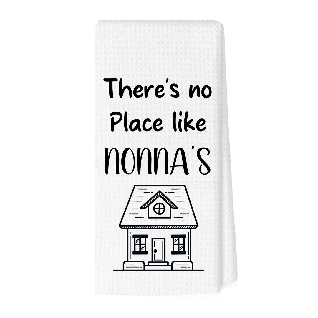 2 x WULQYING Nonna Gifts Kitchen Towels, Grandmother Gift from Granddaughter Grandson Grandchildren Grandkids, Best Grandma Gift Hand Towels, Grandmother Mothers Day Dish Tea Towel, 16x24 Inch