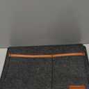 Bedside Caddy, Bed Storage Organizer for Remote Controller, Books, Magazine, Laptop Holder, 12.4'' x 8.6'' inch Bedside Hanging Felt Storage Bag for Dorm Bed with 5 Pockets, Dark Gray