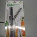 Biosmart Reusable Stainless Steel Straws With Silicone Tips Eco BPA Free 7 Pcs