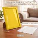 Gerrii 8x10 Inch Monochromatic Picture Frame with Mat,1 Pcs, Butter Yellow | Real Glass Wood Picture Frames, Ideal for Tabletop and Wall Hanging, Hold Photos Strips and Modern Art